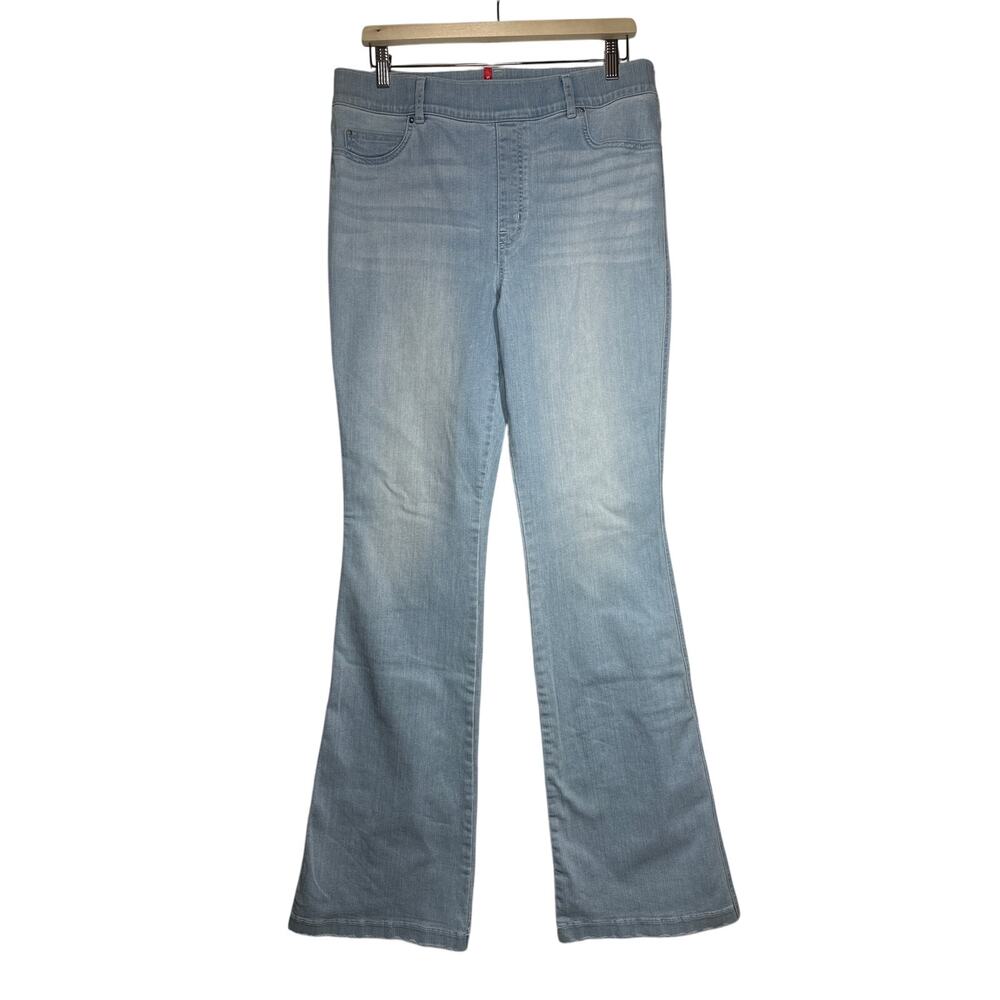 SPANXshape EveryWear Flare Jeans Light Wash Blue Size XL Tall Long Stretch Denim